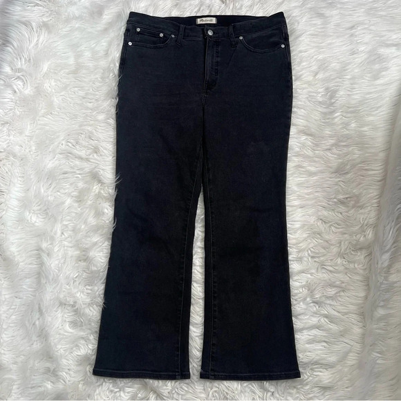 Madewell Cali Demi-Boot Jeans Starkey Wash Black Denim Casual Women’s 32 - Picture 2 of 11